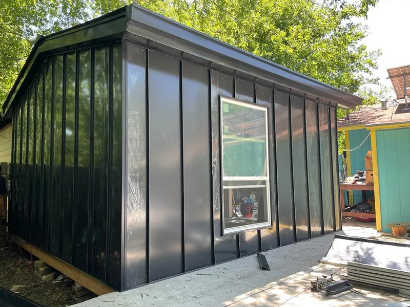 Black standing seam metal wall panels for Metal Roof Installation in Buckhead